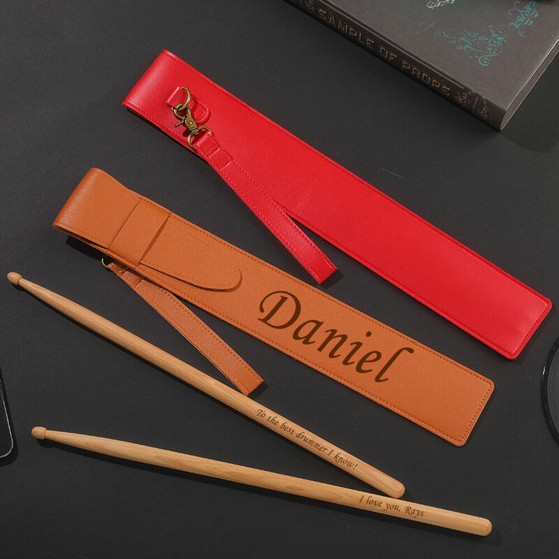 Personalized Drumstick Bag Custom Engraved Drumstick Portable Set Gift for Music Lovers