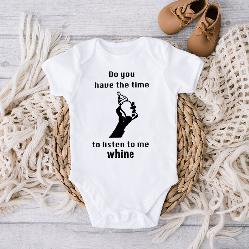 Personalized Baby Onesie Listen To Me Whine Pop Punk Design Funny Baby Shower Gift for Family