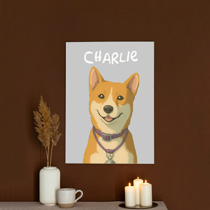 Personalisierte Leinwandbilder mit individuellem Namen Bestes Geschenk für Tierliebhaber