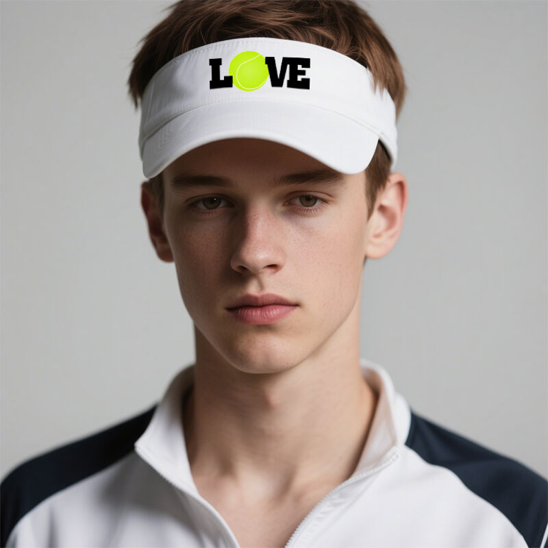 Personalized Tennis Hat Visor Tennis Ball Love Fashion Design Attractive Gift for Sports Lovers