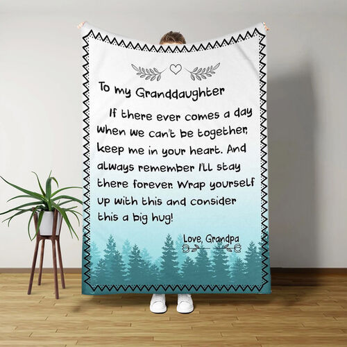 Personalized Love Letter Cozy Blanket to Grandaughter from Grandma