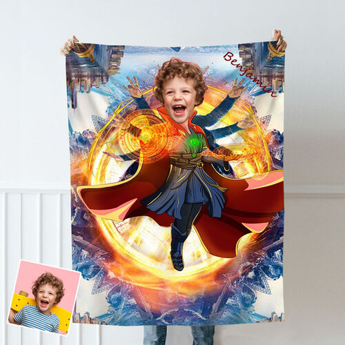Personalized Customized Photo Blanket Film and Television Cartoon Image Phantom Background Flannel Blanket Gift