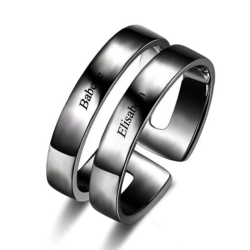 "Happiness Is Simple" Personalized Engraving Ring