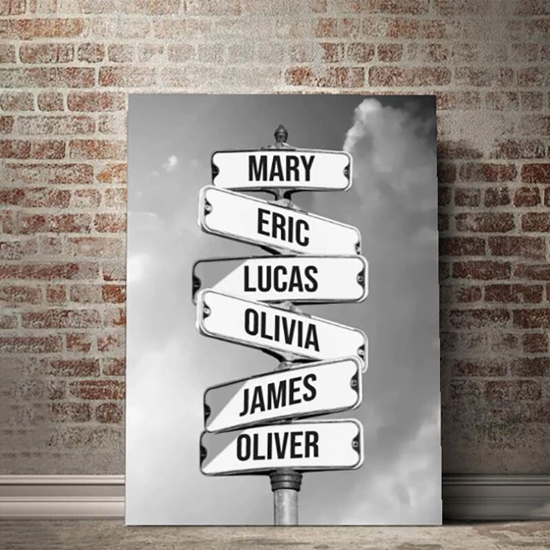 Personalized Name Frame Street Signs Pattern Precious Gift for Family