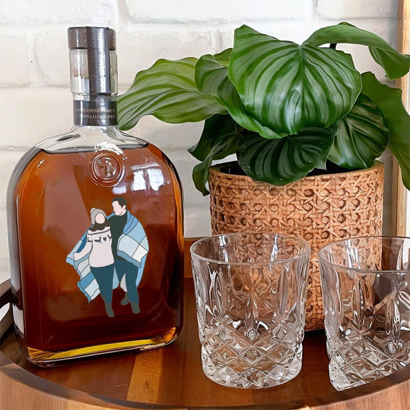 Personalized Picture Whiskey Bottle Special Gift for Your Love
