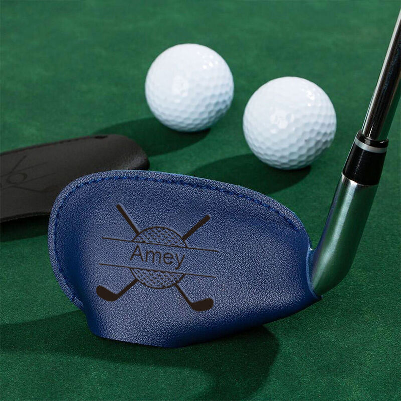 Custom Leather Golf Club Cover PU Protective Cover Waterproof Iron Head Covers for Golfers
