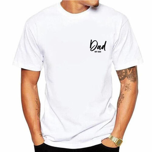 T-shirt personnalisé avec nom et message pour Cher Papa
