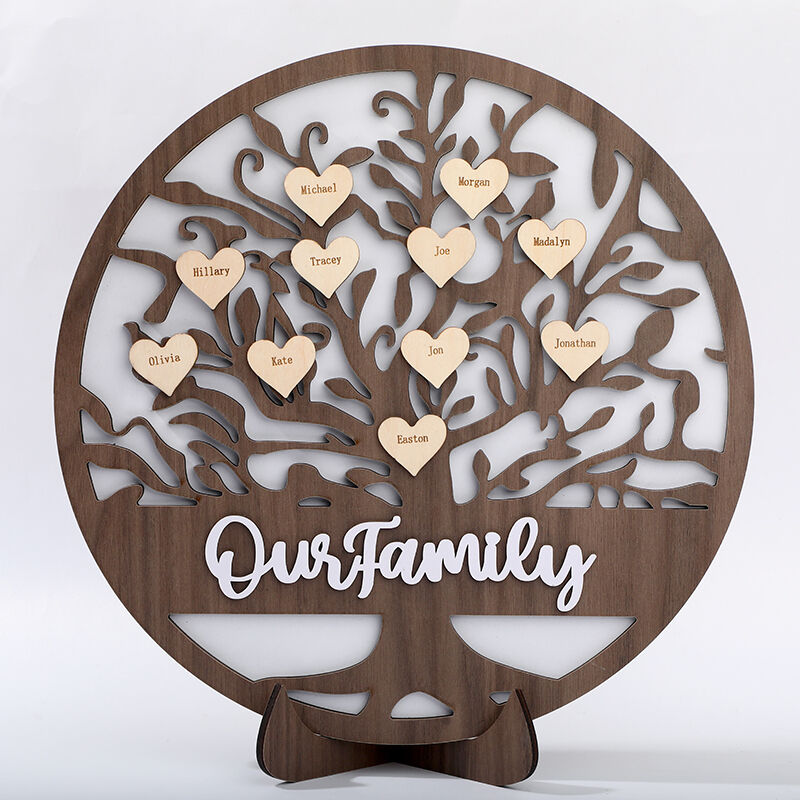 "Our Family" Personalised Engraved Name Frame