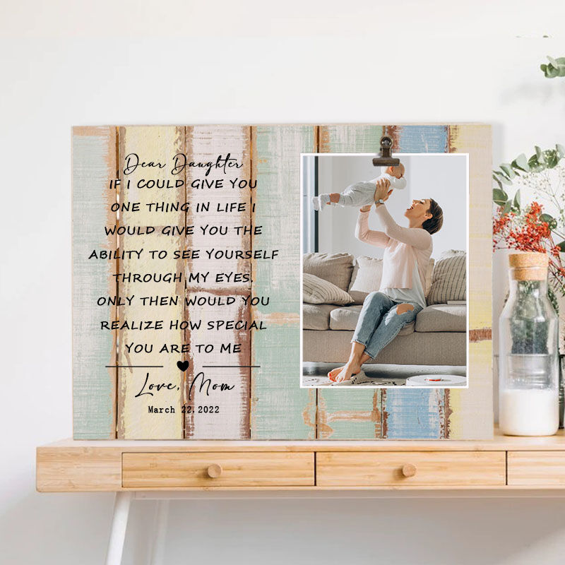 Personalized Photo Frame from Mom to Dear Daughter