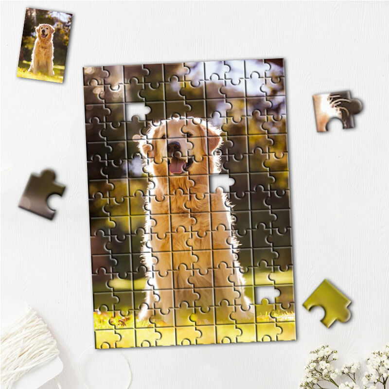 Personalized Photo Puzzle Cute Gift for Pet Lover