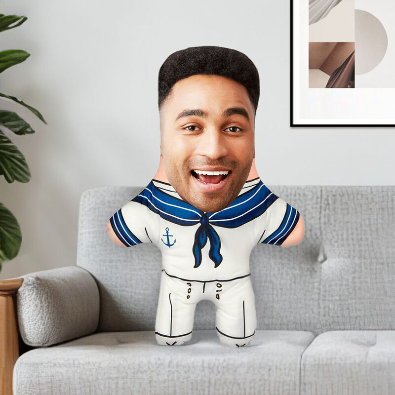 Individuelles Gesichtskissen Matrose Gesichtskissen Idee Bild Kissen Geschenk für Freund