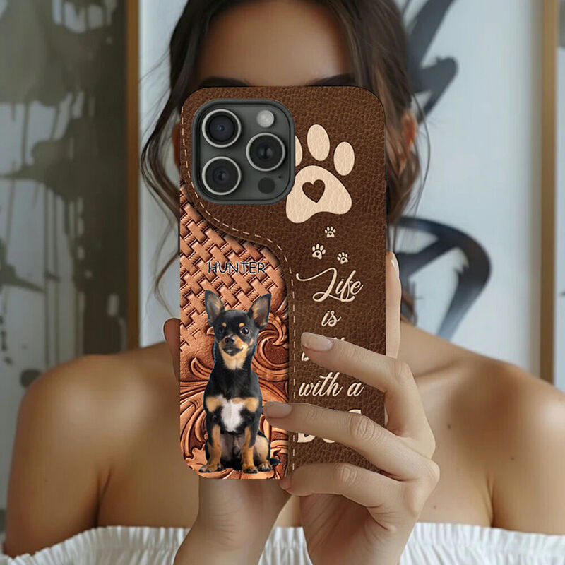 Personalisierte Handytasche mit Haustier Foto Fun Weihnachtsgeschenk