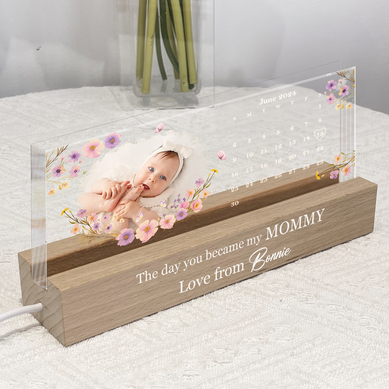 Personalized Led Light Customized Baby Birth Date Memorial Gift For Mother's Day