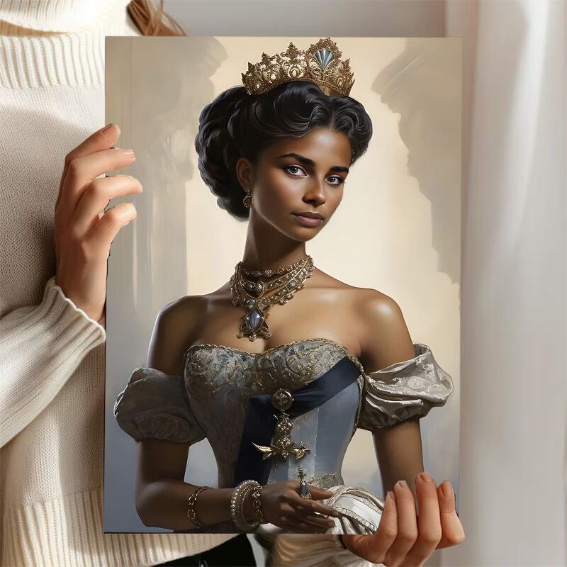 Personalized Royal Princess Portraits with Custom Face Swap Wonderful Gift for Friend