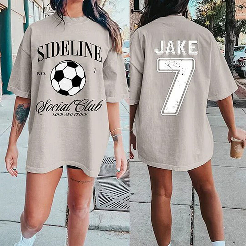 Personalized T-shirt Football Social Club Loud and Proud with Custom Message Gift for Soccer Lovers