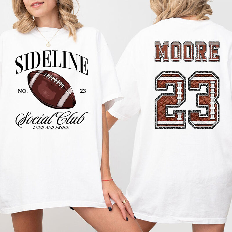 Personalized T-shirt Football Social Club Loud and Proud with Custom Message Gift for Football Lovers