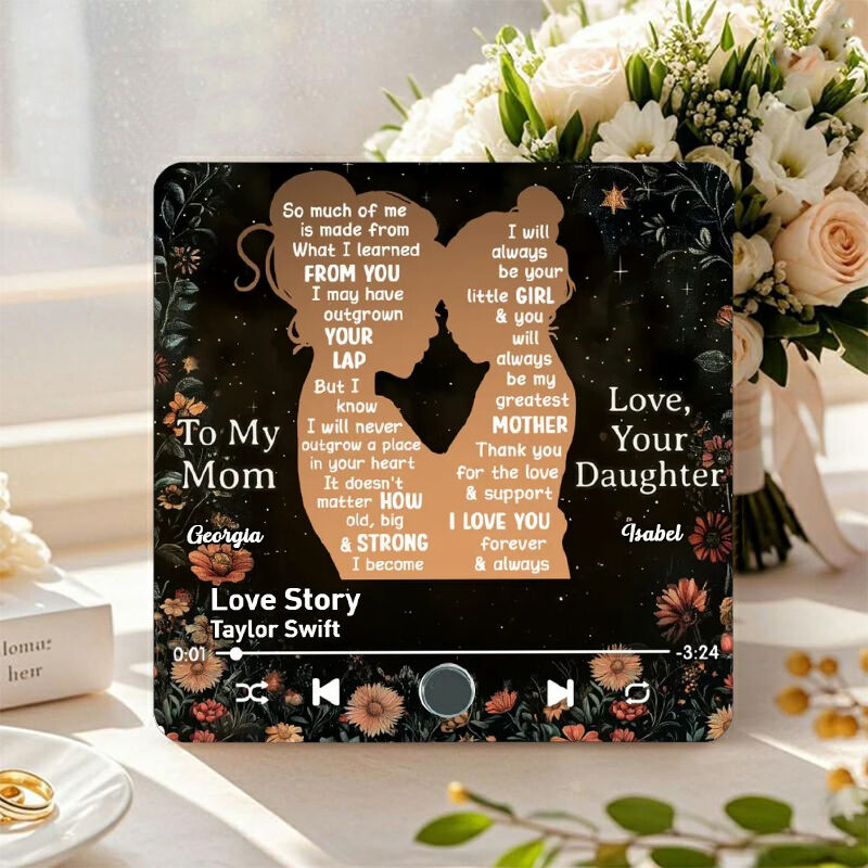 Personalisierte Bild Musik Kühlschrankmagnet mit schönen Blumenmuster Bestes Geschenk zum Muttertag