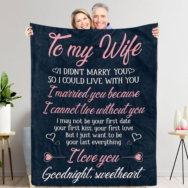 "Your Last Everything" Personalized Love Letter Blanket to Wife from Husband