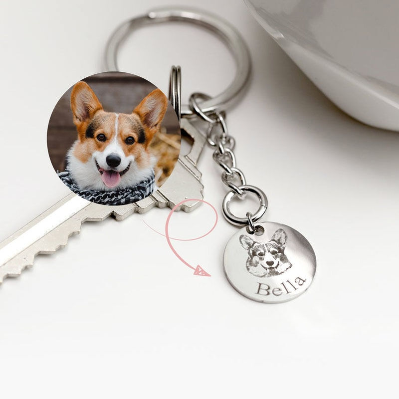 Llavero personalizado con foto de mascota