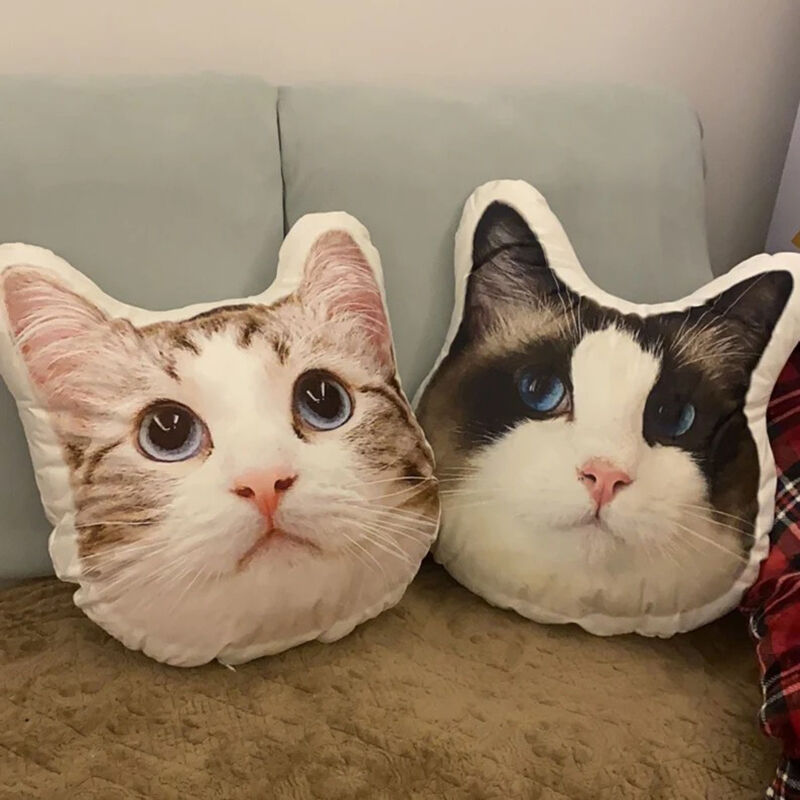 Individuelles niedliches Katze Gesichtskissen 3D Porträt Kissen