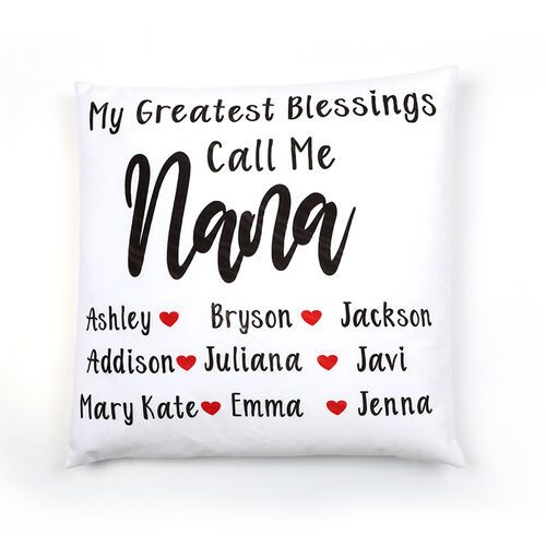 "My Greatest Blessings Call Me" Custom Engraving Pillow