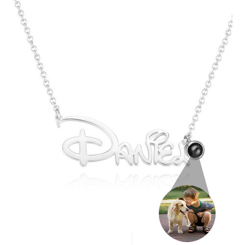 Custom Name And Picture Projection Necklace