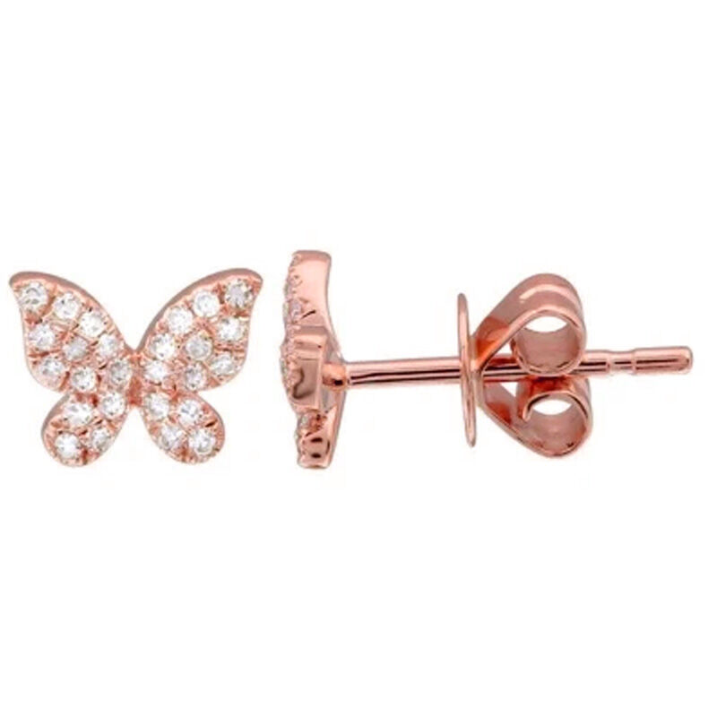 Schmetterling Geburtsstein Ohrringe