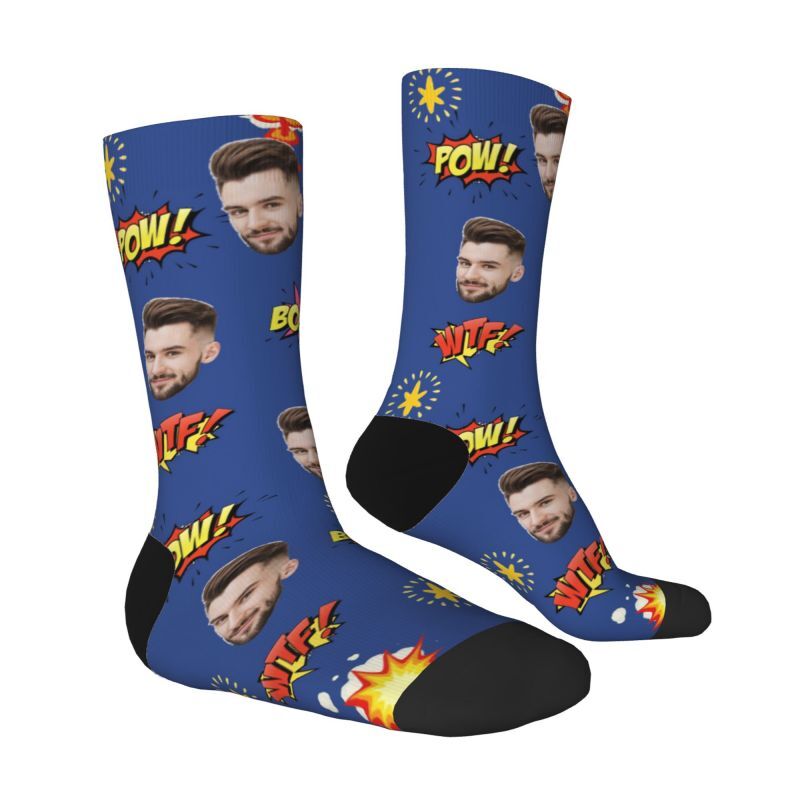 Customised fotosokken met komische tekst Comfort sokken