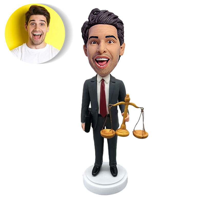 Personlig bobblehead present till manlig domare