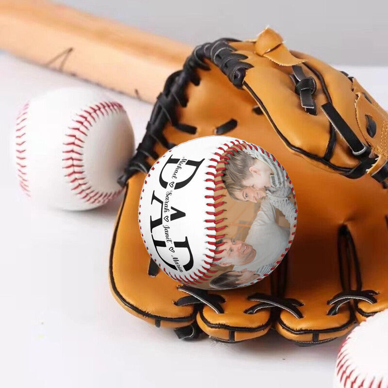 Anpassad baseball lägg till namn och fotopresent till pappa