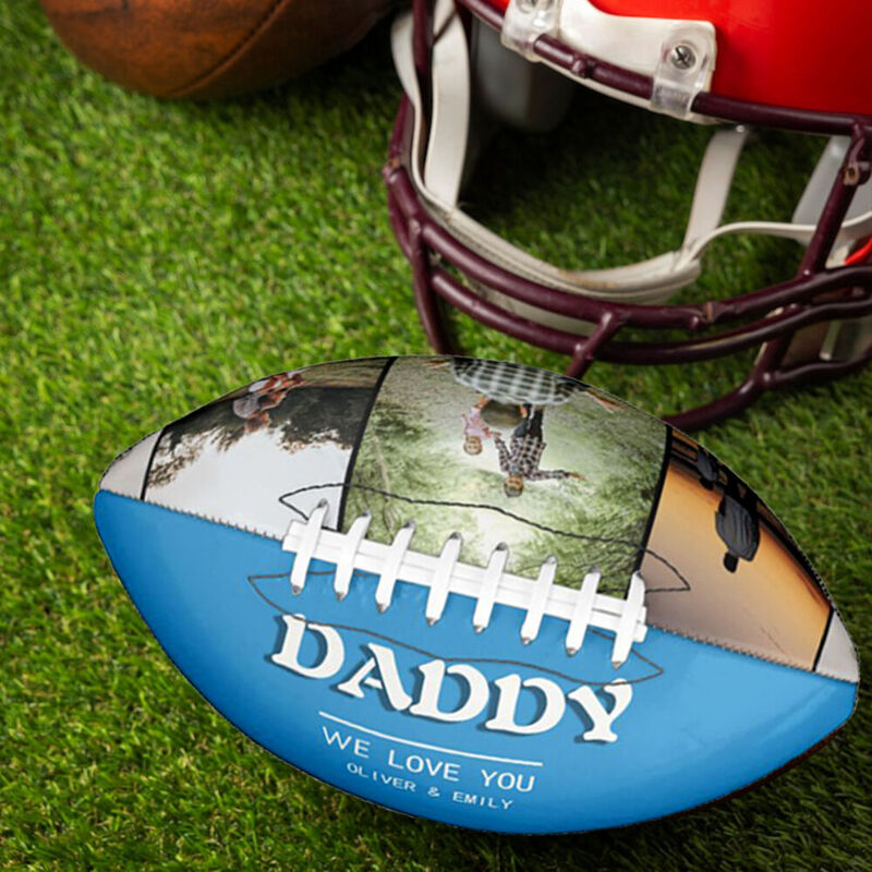 Personalized Football Add Photos as a Father’s Day Gift for Dad