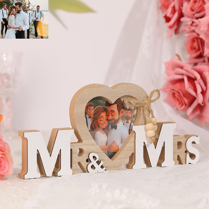 Cadre photo personnalisé style bande dessinée cadeau de mariage