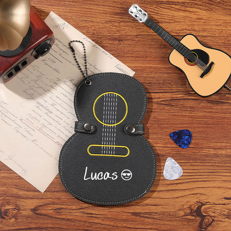 Personalized Name Guitar Pick Holder with Custom Ornaments Cute Gift for Bestie