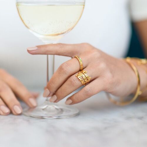 Personalized Three Names Ring