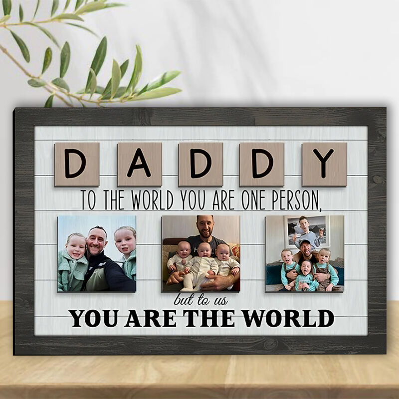 Personalized Picture Frame Daddy Is The World Great Gift for Best Father