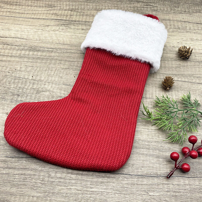 イニシャル 刺繍 クリスマスソックス 飾り バッグ