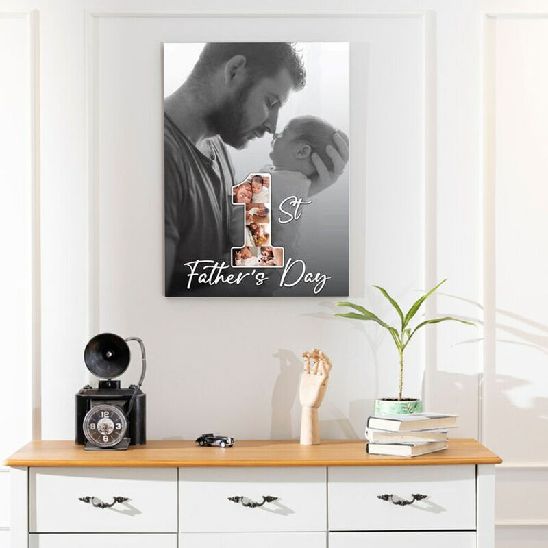 Personalized Picture Canvas Wall Art Special Design Present for Father