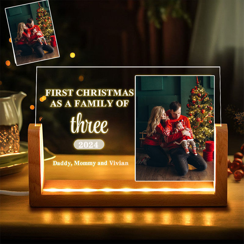 Personalized Picture Night Light Simple Gift for Christmas