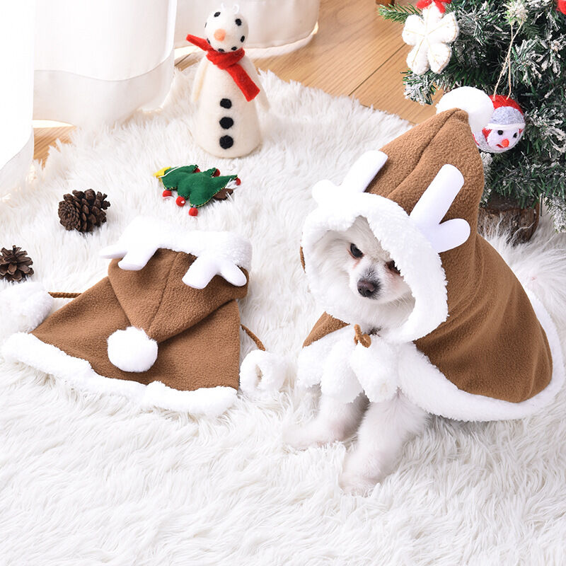 Personalized Pet Costume Reindeer Cape Cute Antler Design Great Christmas Gift for Pet Lovers