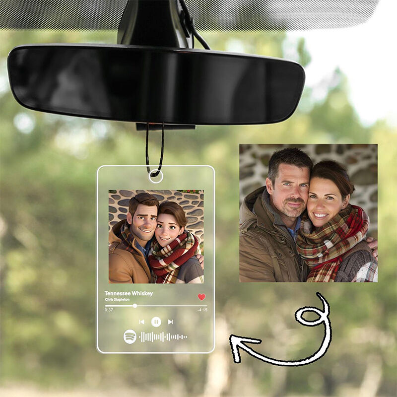Pendentif voiture personnalisé Cadeau d'anniversaire pour homme