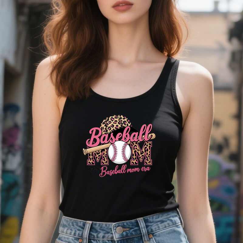 Personalized Tank Top Baseball Mom Elements Fashion Pattern Design Perfect Gift for Mom