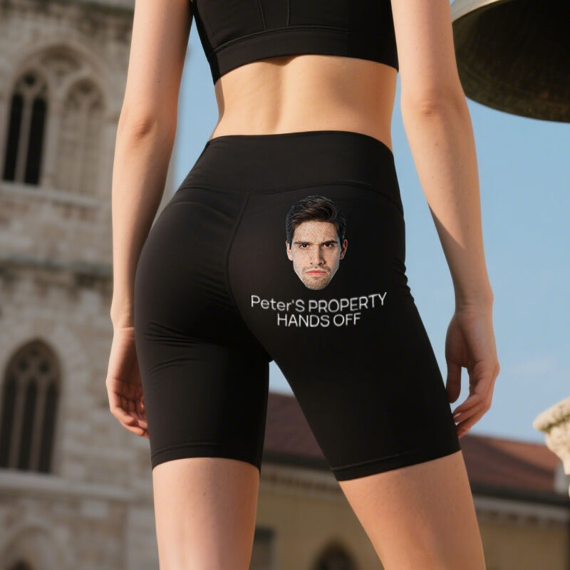 Leggings da motociclista personalizzati con foto personalizzata e motivo divertente regalo per i suoi amanti