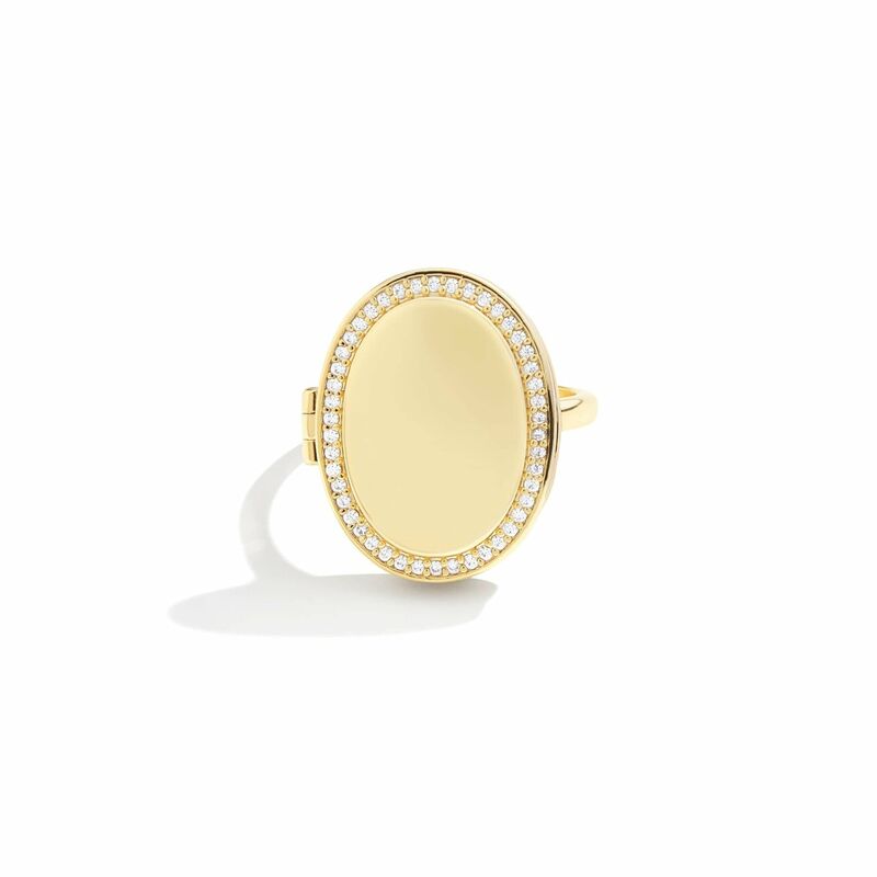 Personalized Oval Photo Box Ring Gift for Wife